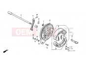HONDA VT1100CN Shadow 1992 F-12 REAR BRAKE PANEL