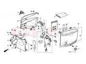 HONDA VT1100CP Shadow 1993 F-17 SIDE COVER / KEY KIT