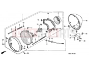 HONDA VT1100D2X Shadow 1999 F-1 HEADLIGHT