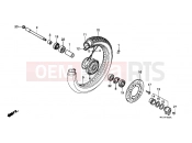 HONDA VT600CK Shadow 1989 F-10 FRONT WHEEL