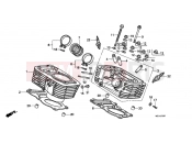 HONDA VT600CM Shadow 1991 E-3-1 CYLINDER / CYLINDER HEAD (REAR)