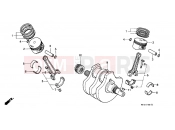 HONDA VT600CM Shadow 1991 E-14 CRANKSHAFT / PISTON