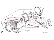HONDA VT600CP Shadow 1993 F-1 HEADLIGHT