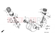 HONDA VT600CR Shadow 1994 E-14 CRANKSHAFT / PISTON