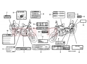 HONDA VT600CR Shadow 1994 F-31 WARNING LABEL