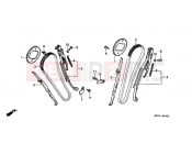 HONDA VT600CS Shadow 1995 E-4 TIMING CHAIN ​​/ TENSIONER