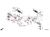 HONDA VT750CA9 Shadow 2009 F-22 FOOTREST (EXCEPT KO)