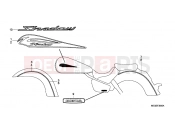 HONDA VT750CA9 Shadow 2009 F-35 LOGO / STRIP (EXCEPT 2U)