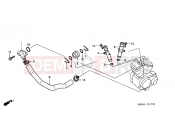 HONDA VT750CD3Y Shadow 2000 E-17 WATER PIPE
