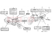 HONDA VT750CD3Y Shadow 2000 F-31 WARNING LABEL