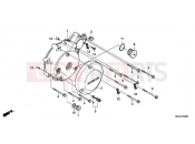 HONDA VT750CSC Shadow 2012 E-9 LEFT CRANKSHAFT COVER (VT750C2B / C2S / CS / C / CA)