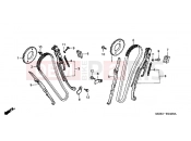 HONDA VT750DCB3 Shadow Spirit 2003 E-4 TIMING CHAIN ​​/ TENSIONER