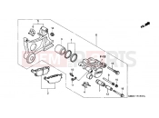 HONDA VTR1000FY Super Hawk 2000 F-13 REAR BRAKE CALIPER