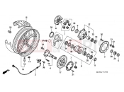 HONDA VFR8002 VFR 2002 F-17 REAR WHEEL