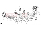 HONDA VFR8004 VFR 2004 E-13 CRANKSHAFT / PISTON