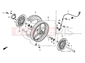 HONDA VFR8004 VFR 2004 F-12 FRONT WHEEL