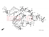 HONDA VFR8004 VFR 2004 F-37 UPPER ENGINE HOUSING