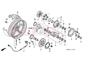 HONDA VFR8008 VFR 2008 F-17 REAR WHEEL