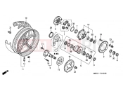HONDA VFR800FIY VFR 2000 F-16 REAR WHEEL