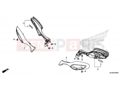 HONDA VFR800FE VFR800F 2014 F-3 MIRROR