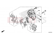 HONDA VFR800FE VFR800F 2014 F-12-20 LEFT FRONT BRAKE CALIPER