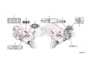HONDA VFR800FE VFR800F 2014 F-49 WARNING LABEL