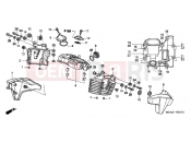 HONDA VTX1300S7 VTX1300S 2007 E-1-1 REAR VALVE COVER