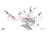 HONDA VTX1300S7 VTX1300S 2007 E-2-1 REAR CYLINDER HEAD