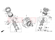 HONDA VTX1300S7 VTX1300S 2007 E-14 CRANKSHAFT / PISTON
