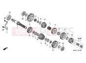 HONDA VTX1300S7 VTX1300S 2007 E-16 TRANSMISSION