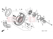 HONDA VTX1300S7 VTX1300S 2007 F-14 REAR WHEEL
