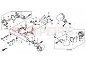HONDA VTX1300S7 VTX1300S 2007 F-28 FLASHING