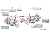 HONDA VTX1300S7 VTX1300S 2007 F-35 WARNING LABEL