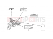 HONDA CRF230F9 CRF230F 2009 F-27 WARNING LABEL