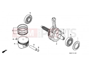 HONDA FX650Y FX650 2000 E-14 PISTON / CRANKSHAFT