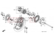 HONDA FX650Y FX650 2000 F-13 REAR WHEEL