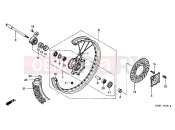 HONDA XR250LS3 XR250 TORNADE LS 2003 F-10 FRONT WHEEL