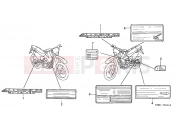 HONDA XR250LS3 XR250 TORNADE LS 2003 F-31 WARNING LABEL