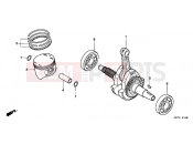 HONDA XR250HSE XR250HS 2014 E-14 CRANKSHAFT / PISTON