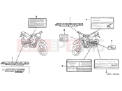 HONDA XR250HSE XR250HS 2014 F-31 WARNING LABEL