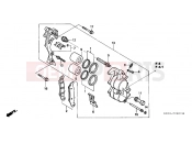 HONDA XR250RT XR250R 1996 F-9 FRONT BRAKE CALIPER