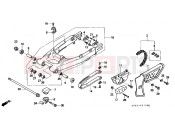 HONDA XR250RT XR250R 1996 F-21 SWING ARM / CHAIN ​​CABINET