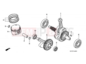 HONDA XR400RY XR400R 2000 E-12 CRANKSHAFT / PISTON