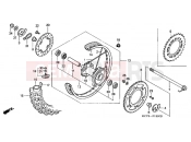 HONDA XR400RY XR400R 2000 F-13 REAR WHEEL