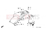 HONDA XR400RY XR400R 2000 F-23 REAR FENDER (CM)