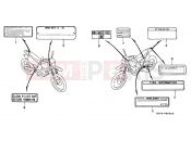 HONDA XR400RY XR400R 2000 F-30 WARNING LABEL