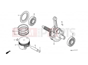 HONDA XR600RF XR600R 1985 E-11 PISTON / CRANKSHAFT