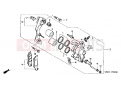 HONDA XR650R3 XR650R 2003 F-9 FRONT BRAKE CALIPER (CM / DK / ED)