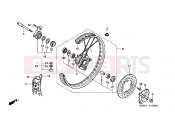 HONDA XR650R3 XR650R 2003 F-10 FRONT WHEEL