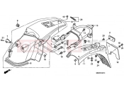 HONDA XR650R3 XR650R 2003 F-22-1 REAR FENDER (DK / ED / U)